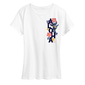Women's - Lilo and Stitch - Aloha Stitch Short Sleeve Graphic T-Shirt - 1 of 4