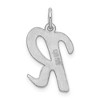 Black Bow Jewelry Sterling Silver Madison Collection LG Classic Script Initial R Pendant - 3 of 4