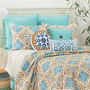 C&F Home 10" x 20" Teal Gio Embroidered Small Petite Throw Pillow - image 2 of 3