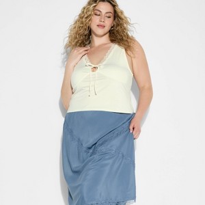 Women's Tie-Front Lace Tank Top - Wild Fable™ - 1 of 4