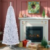 Mayeerty 6ft Pencil Christmas Tree, Unlit Artificial Christmas Tree Slim Fir Xmas Tree with 618 Tips, White - 2 of 4