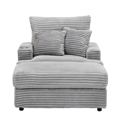GlasFlength Seating Sets Modern Lounge Set with Stylish Comfort for Patio or Indoor Living Spaces, Gray,59”*39”*33"