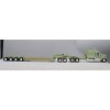 First Gear DCP 1/64 Green Kenworth W900L w/ Fontaine Tri-axle Lowboy & Flip Axle 60-1498 - 4 of 4