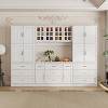 FUFU&GAGA Modern Larget Kitchen Cabinet White Storage and Display Cabinet Stylish Organizer for Home Decor - 2 of 4