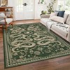 Snake and Flower Pattern Washable Rug 2x3 to 9x12, Non-Slip Low Pile Living Room Rug, Dark Gray/Blue/Green/Beige Stain Resistant Machine Washable Rug - 4 of 4
