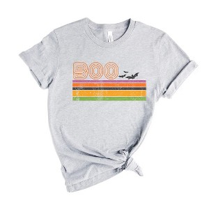 Simply Sage Market Women's Retro Boo Stripes Short Sleeve Graphic Tee - 1 of 4