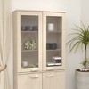 vidaXL Solid Pinewood Highboard Top - Honey Brown Finish, Sturdy Construction, Spacious, Dust-Resistant, Additional Storage Space, 33.5"x13.8"x39.4" - 2 of 4