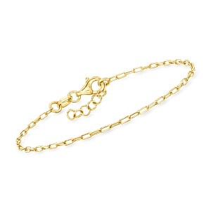 Pure Collection by Ross-Simons Italian 1.6mm 18kt Gold Vermeil Mini Paper Clip Link Bracelet - 1 of 4
