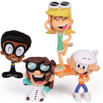 Jazwares The Loud House Figure Lincoln, Clyde, Lisa, Leni Action Figure Toys from The Nickelodeon TV Show 3", Set of 4