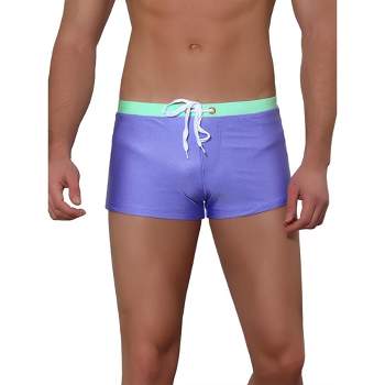 Lars Amadeus Men's Solid Color Elastic Waist Summer Pool Swimwear Shorts