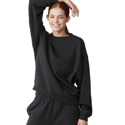 Future Planet Oversized Saturn Crewneck Sweatshirt Black