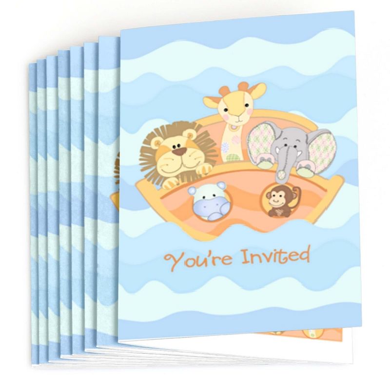 Big Dot of Happiness Noah's Ark - Fill In Baby Shower Invitations (8 count), 2 of 7
