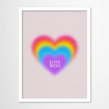 Americanflat Quotes Modern Wall Art Room Decor - Love Wins by Emanuela Carratoni