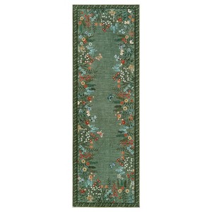 Washable Hallway Runner Rug – Non-Slip Botanical Floral Carpet for Bedroom, Living Room, Guest Room - 1 of 4