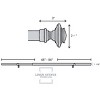 Linen Avenue Metal Square Single and Double Window Curtain Rod Set - 2 of 4