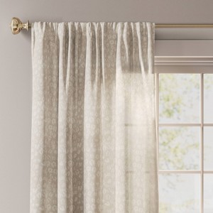 Printed Farrah Light Filtering Curtain Panel - Threshold™ - 1 of 4