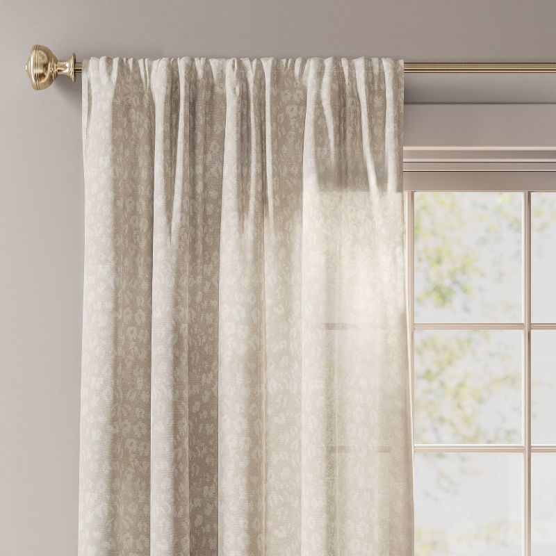 Printed Farrah Light Filtering Curtain Panel - Threshold™, 1 of 6
