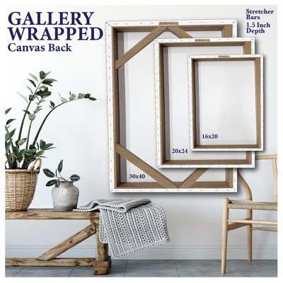 Denise Anderson Abstract Blue and Gold Canvas Wall Art, 16x20