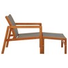 vidaXL Patio Chair with Footrest Gray Solid Wood Eucalyptus and Textilene - 2 of 4