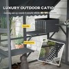 Wooden Catio Outdoor Cat Enclosure with Waterproof Cover, 2 Condos, 4 Platforms, Bridge, Doors - 4 of 4
