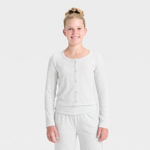 Girls' Cozy Rib-Knit Cardigan - art class™ - 1 of 3