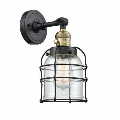 Bell Cage - 1 Light Wall Sconce In Traditional Style-12 Inches Tall and 6 Inches Wide