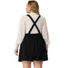 Agnes Orinda Women Plus Size Casual Overall Dress Strap Button Front Suspender Skirt - 4 of 4