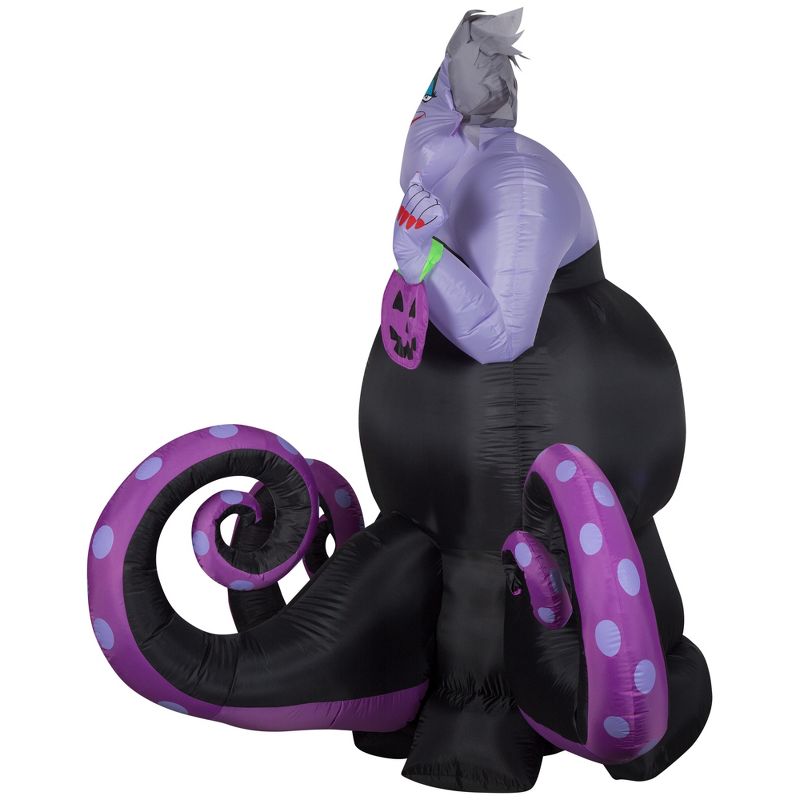 Gemmy Animated Projection Airblown Inflatable Ursula Disney, 6 ft Tall, Black, 4 of 7
