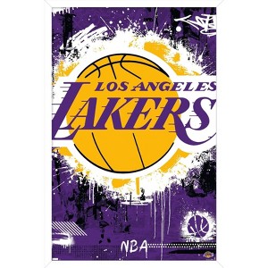 Trends International NBA Los Angeles Lakers - Maximalist Logo 23 Framed Wall Poster Prints - 1 of 4