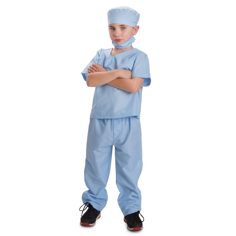 Dress Up America Blue Doctor and Nurse Costume Scrubs For Boys, 3 of 4