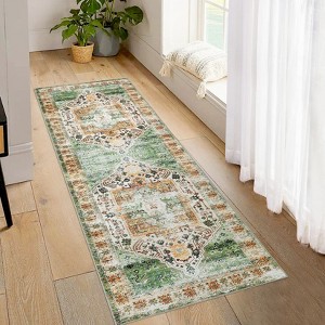 Vintage Oriental Medallion Rug Non Slip Ultra-Thin Rug - 1 of 4