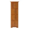 Farmhouse Corner Pantry Cabinet with Doors, MDF Frame 4-Tier Storage Cabinet for Kitchen or Living Room, 72 in Tall-3irtyhousy - 3 of 4