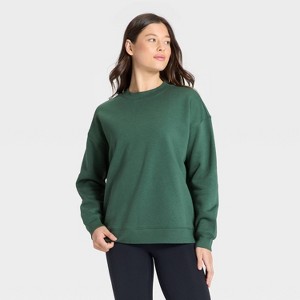 Women's Active Comfort Oversized Crewneck Sweatshirt - All In Motion™ - 1 of 4