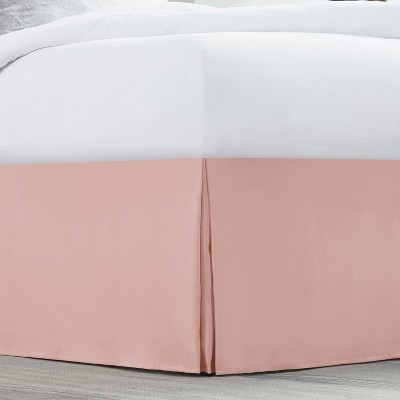 Peach Beige Twin Microfiber Bed Skirt with 14" Drop