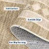 Solid Bordered Rug, Machine Washable Soft Geometric Throw Carpet, Non-Slip Low-Pile Indoor Floor Mat for Living Room, Bedroom, Office - 2 of 4