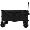 FURNIinspire Outdoor Serving Carts Heavy Duty Foldable Utility Wagon Terrain Quiet Wheels for Camping Gardening Picnic, Black, 38.58"*24.02"*39.17" - 3 of 4