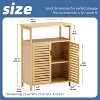 Dcolora Bathroom Storage Cabinet, Freestanding Bamboo Floor Cabinet - 3 of 4