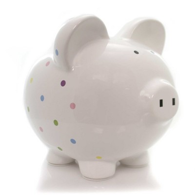 Bank 7.75" Confetti Piggy Polka Dots  -  Decorative Banks