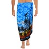 LA LEELA Men's Sarong Bath Hawaiian Pareo Wrap One Size Aqua - 3 of 3