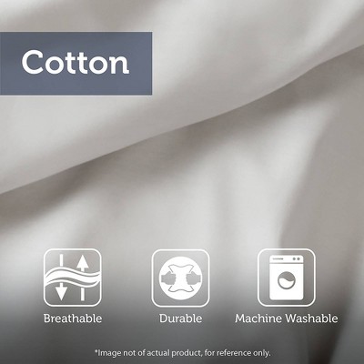 Full Blue Cotton Reversible Comforter Set