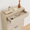 Acekool Rattan Shoe Cabinet with 2 Flip Drawers & 1 Pull-Out Drawer, Adjustable Shelves, Metal Legs, Space-Saving Entryway Storage - 3 of 4