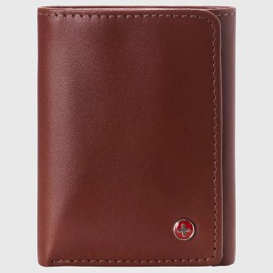 Alpine Swiss Leon Mens RFID Blocking Trifold Wallet Smooth Leather Comes in Gift Box - 1 of 4