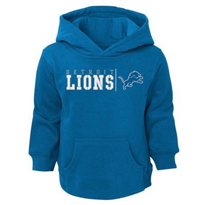 NFL Detroit Lions Toddler Boys' Poly Fleece Hooded Sweatshirt