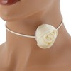 Unique Bargains Satin Rose Pattern Adjustable choker necklace Wrap around wrist bracelet 1Pc - 2 of 4