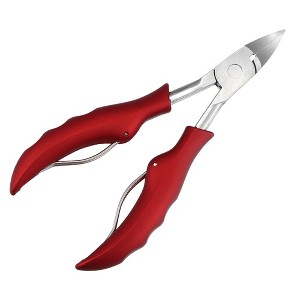 Unique Bargains Toe Nail Clippers Professional Nail Clipper Kit for Travel or Home Red Stainless Steel - 1 of 4