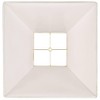 Springcrest Beige Linen Large Square Lamp Shade 7" Top x 17" Bottom x 13" Slant x 12" High (Spider) Replacement with Harp and Finial - 3 of 4