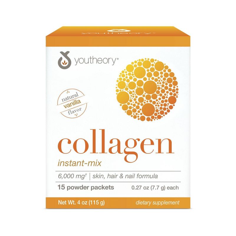 Youtheory Collagen Instant-Mix Powder Packets - 15ct, 1 of 7