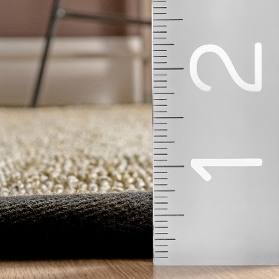 Black Seagrass Herringbone 61" Rectangular Easy Care Rug