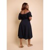 Rebdolls Women's Wrong Roads Over The Shoulder A-Line Skater Dress - 4 of 4