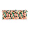 ARTPLAN Patio Bench Tufted Cushion with Tie,Outdoor Loveseat Cushion for Gliders,48x18 Inches,Floral - 2 of 4